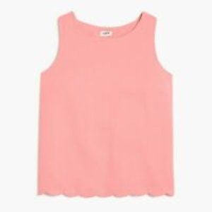 J. Crew Factory Scalloped-hem top overlapped back